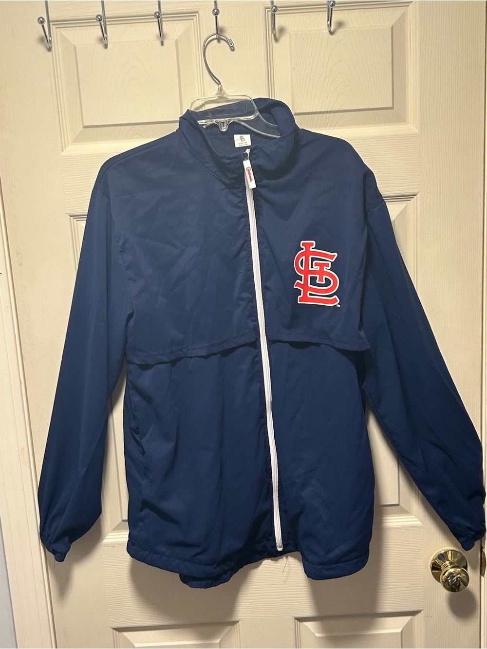 St. Louis Cardinals MLB Baseball Full Zip Windbreaker Blue Unisex Adult XL SGA